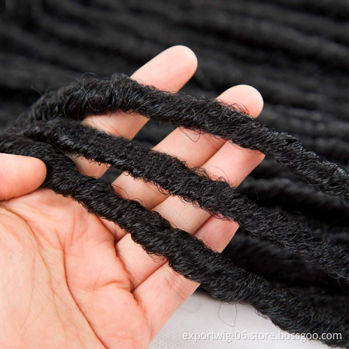 Crochet gypsy goddess faux locs Braiding Hair Extension with Curly Ends Synthetic Hair Straight Goddess Faux Locs Crochet Hair